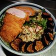 厚切り豚カツ入り納豆パスタ@≧↺≦@)❩