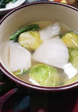 芽キャベツとカブのあっさりスープ-レシピのメイン写真