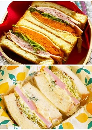 毎日のお弁当に野菜たっぷりサンドイッチ-レシピのメイン写真