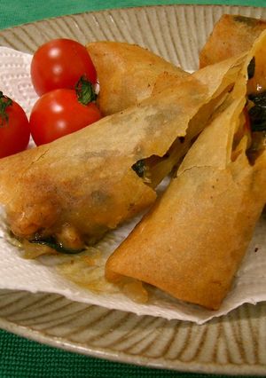 主菜～トマトと野菜のチーズ春巻き～-レシピのメイン写真
