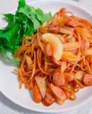 全粒粉パスタでナポリタン リングイネ