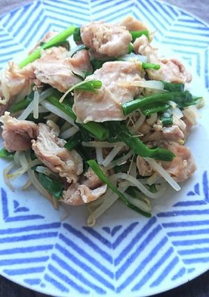 鶏ハラミとネギともやしの塩こしょう炒め-レシピのメイン写真