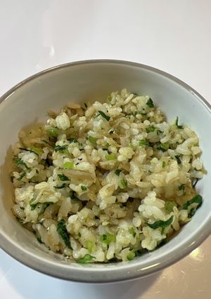 超簡単！しらすと春菊の混ぜご飯　-レシピのメイン写真