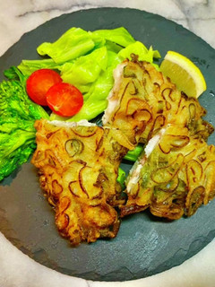 No2992ネギ衣の鯵の天ぷら-レシピのメイン写真