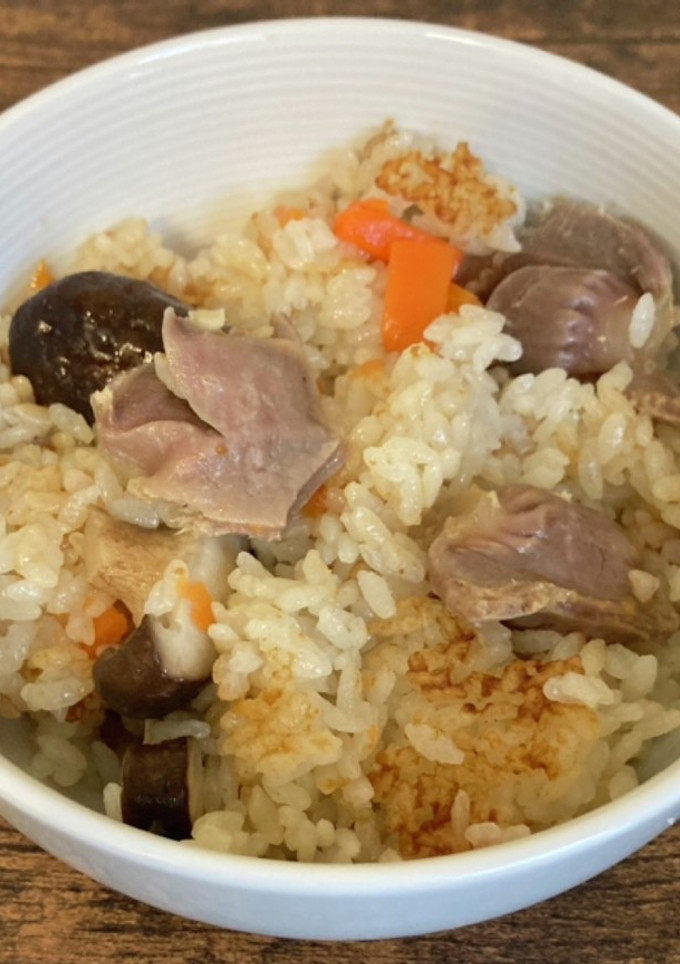【簡単】柚子胡椒香る、砂肝の炊き込みご飯-レシピのメイン写真