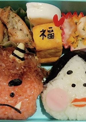 節分おにぎり弁当!-レシピのメイン写真