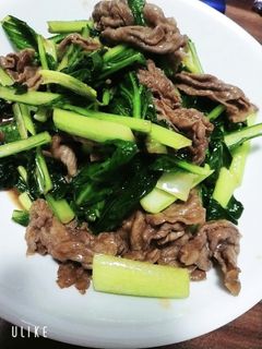 小松菜と牛肉のオイスターソース炒め-レシピのメイン写真