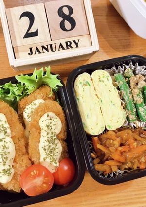 白身魚フライ弁当 22/1.28-レシピのメイン写真