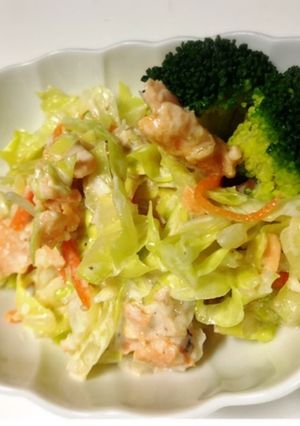 栄養満点！鮭の中骨サラダ-レシピのメイン写真