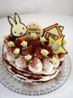 ミッフィー ティラミス 誕生日ケーキ -レシピのメイン写真