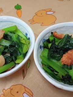 ほっこり副菜☆小松菜とちくわの炒め煮-レシピのメイン写真