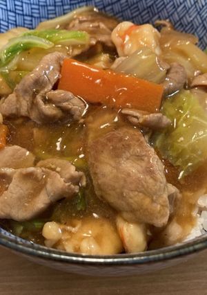簡単☆豚肉と白菜のシンプル中華丼-レシピのメイン写真