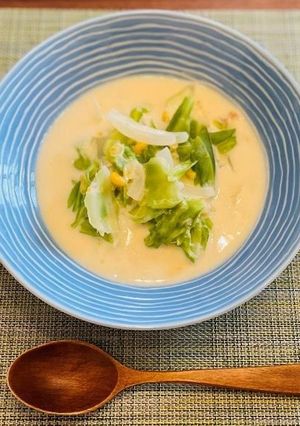 キャベツのコーンクリームスープ-レシピのメイン写真