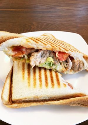 豚ロースブロック　ケバブ風ホットサンド　-レシピのメイン写真