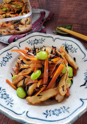 レンジで！さつま揚げとひじきのレンチン煮-レシピのメイン写真