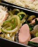 *小松菜と魚肉ｿｰｾｰｼﾞの中華風*