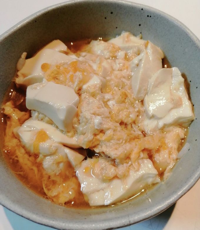 ほんのり甘い豆腐玉子丼 by a456 【クックパッド】 簡単おいしい