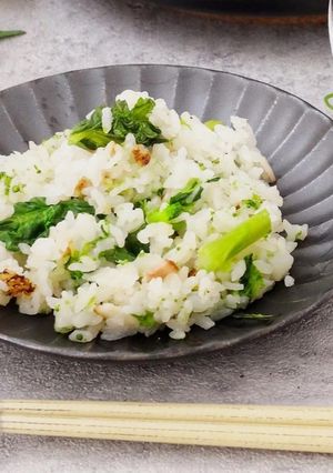 バター香る菊芋と菜の花の炊き込みご飯-レシピのメイン写真