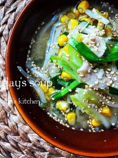 味噌ラーメン風具沢山スープ-レシピのメイン写真