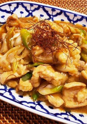ホルモンとネギの味噌炒め-レシピのメイン写真