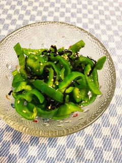 電子レンジで!簡単ピーマンの塩昆布和え-レシピのメイン写真