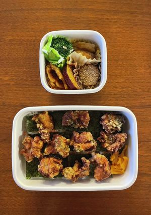 中学生野球弁当24｜海苔明太唐揚げ丼-レシピのメイン写真