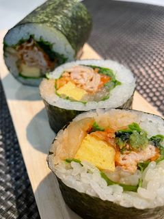 節分 まるかぶり恵方巻き(キンパ太巻き)-レシピのメイン写真