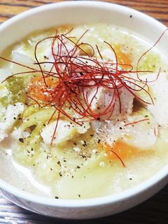 キャベツと鶏肉☆参鶏湯風煮込み-レシピのメイン写真