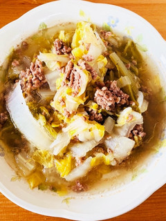 【簡単】白菜と合い挽き肉の蒸し物-レシピのメイン写真