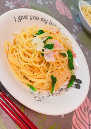ほうれん草とベーコンのバター醤油パスタ-レシピのメイン写真