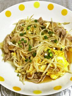 豚バラもやし炒めの甘酢あんかけ-レシピのメイン写真