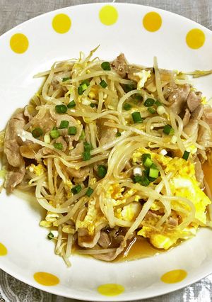 豚バラもやし炒めの甘酢あんかけ-レシピのメイン写真