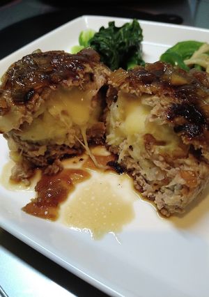 ポテト&チーズｉｎハンバーグ！和風ソース-レシピのメイン写真