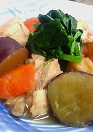 圧力鍋で簡単☆さつま芋と鶏肉の煮物-レシピのメイン写真