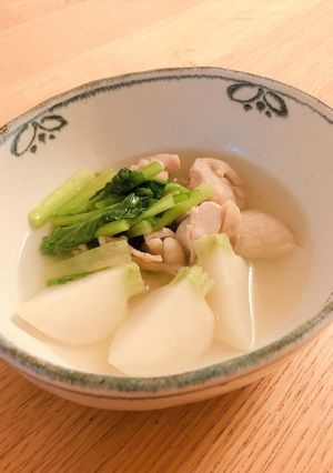 ほっこり♪かぶと鶏肉のスープ煮-レシピのメイン写真