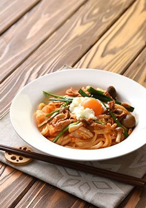 豚キムチあえうどん-レシピのメイン写真
