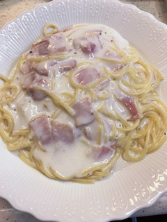 お手軽!ベーコンのホワイトソースパスタ-レシピのメイン写真