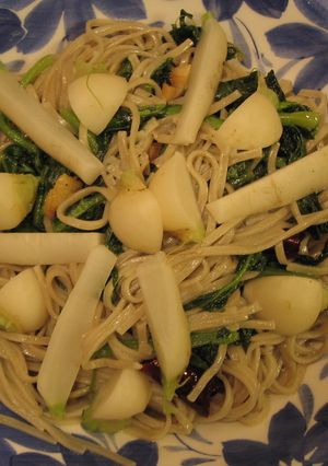 七草蕎麦ペペロンチーノ-レシピのメイン写真