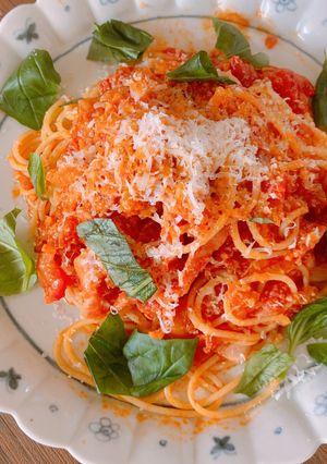 豚ベーコンと香味トマトソースのパスタ-レシピのメイン写真
