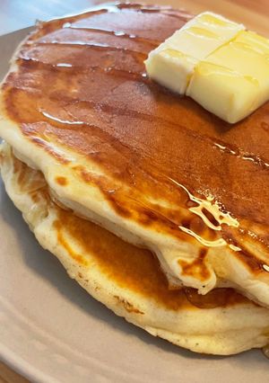アメリカでふわふわしっとりホットケーキ-レシピのメイン写真