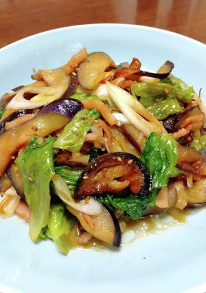 ナス、ベーコンの炒め(他の野菜もプラス)-レシピのメイン写真