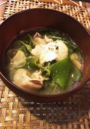 豚肉とメカブの味噌汁-レシピのメイン写真