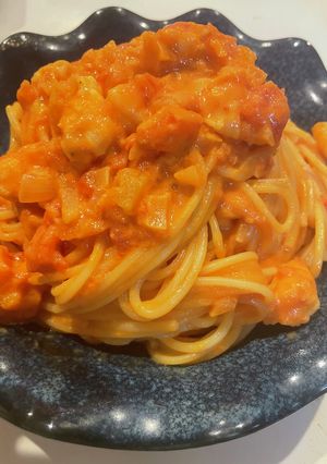 お店の味♪えびのトマトクリームパスタ-レシピのメイン写真