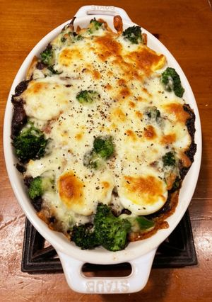 あまりビーフシチューのスパゲティグラタン-レシピのメイン写真