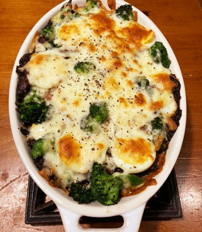 あまりビーフシチューのスパゲティグラタン-レシピのメイン写真