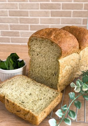 ほうれん草入りオートミール食パン-レシピのメイン写真