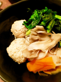 鶏だんごとほうれん草の舞茸風味♩-レシピのメイン写真