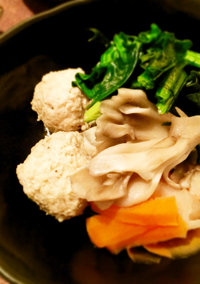 鶏だんごとほうれん草の舞茸風味♩-レシピのメイン写真