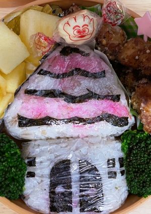 お家のおにぎり 弁当 〜ピンクの屋根〜-レシピのメイン写真