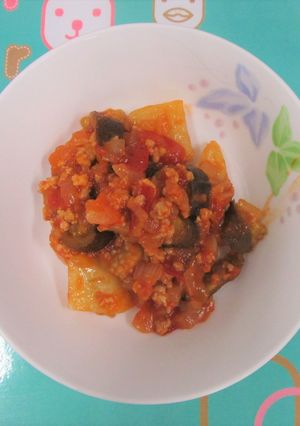 【新島学校給食】なすミート-レシピのメイン写真